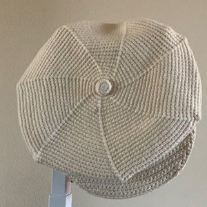 Marc Jacobs Crochet Brim Beret Hat, Off-White